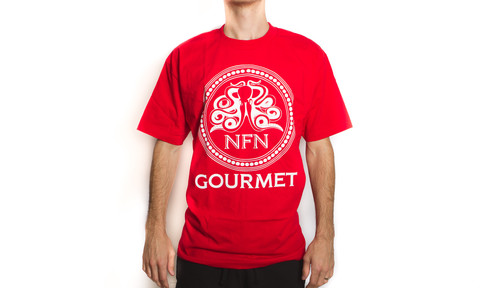 S/S Gourmet Logo Tee: Red/White