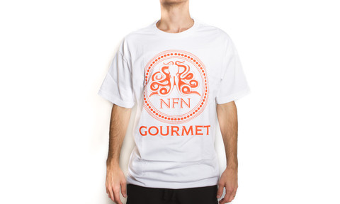 S/S Gourmet Logo Tee: White/Orange