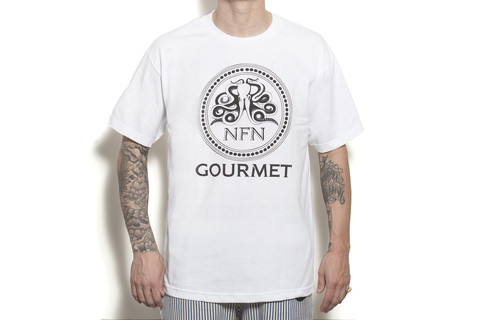 S/S Gourmet Logo Tee: White/Black