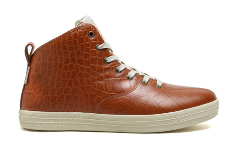 Quattro Skate LX: Brown Croc/White